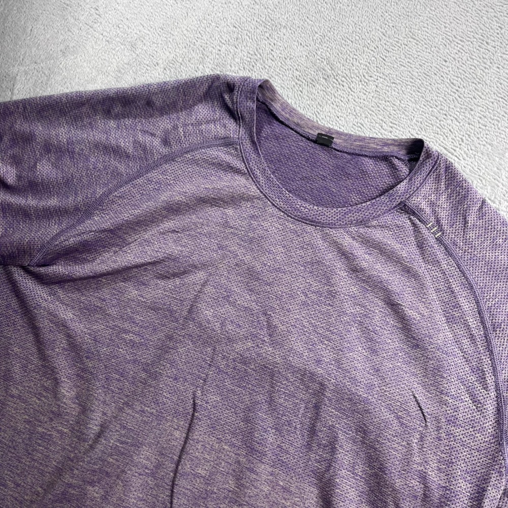 Lululemon Mens Metal Vent Tech Short Sleeve Shirt Purple Heathered Size L